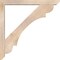 Ekena Millwork Olympic Slat Smooth Bracket w/ Offset Brace, Douglas Fir, 5 1/2"W x 46"D x 46"H BKT0604X46X46OLY06SDF - alternate 2
